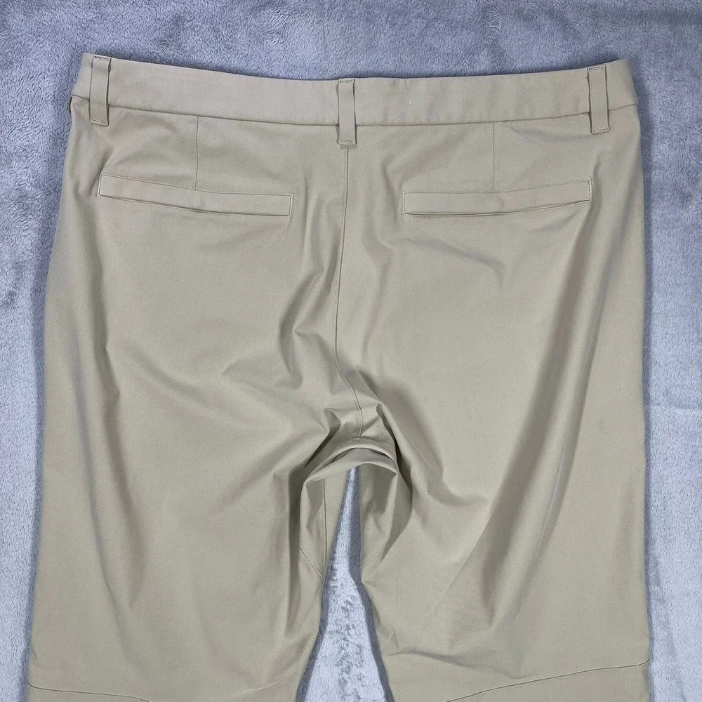 Lululemon Commission Slim-Fit Pants Mens 38 Khaki Tan Performance Chino READ